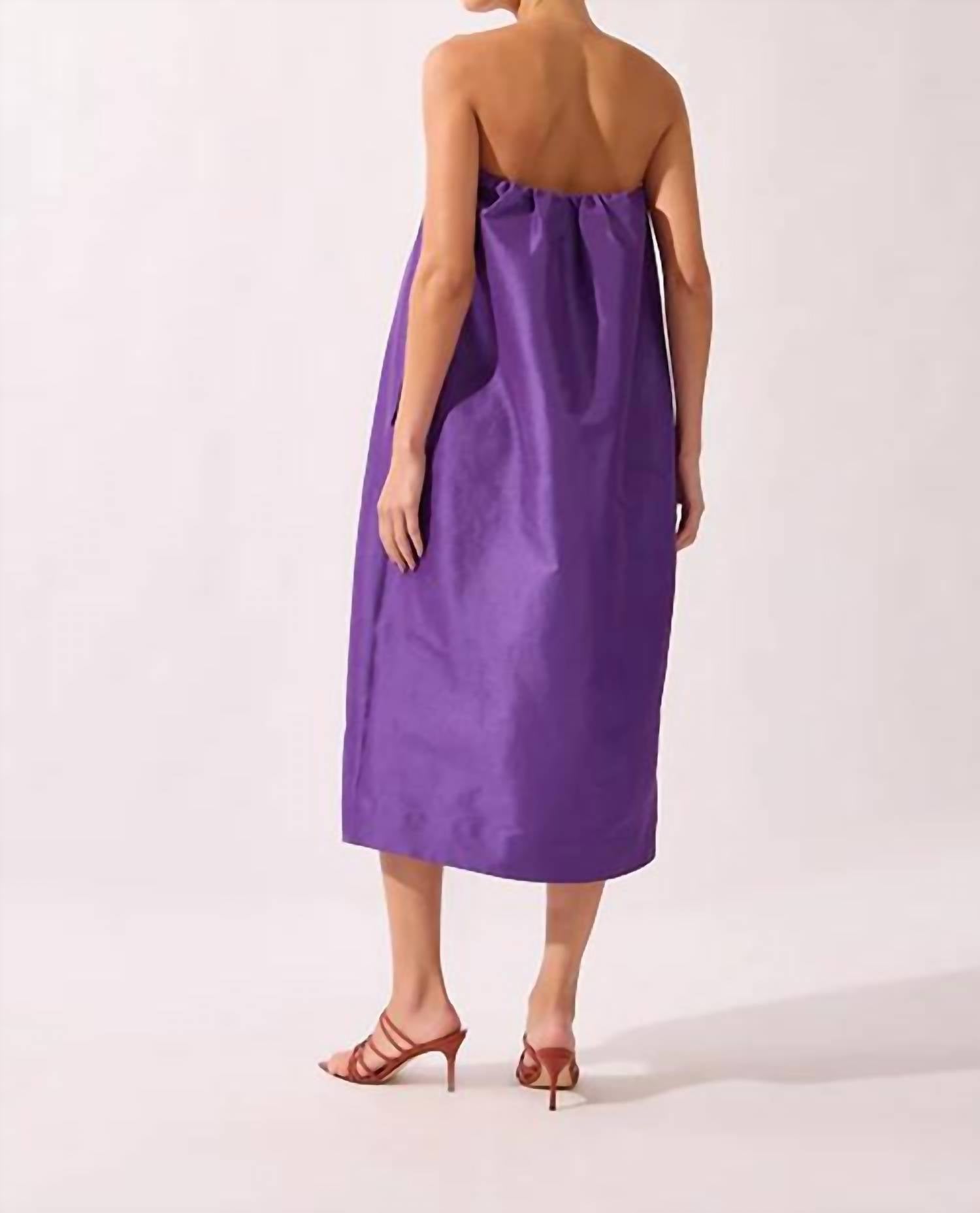 Adriana Degreas - Voluminous Taffeta Strapless Midi Dress