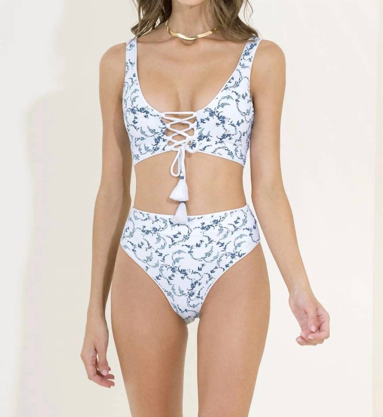 MAAJI Reversible Allure Long Line Triangle Top in simply white - women's swimwear - view 5
