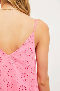 Mustard Seed - Gingham Eyelet Dress