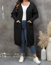 Lily Clothing - Open Front Knit Cardigan - Plus