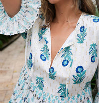 Debbie Katz Brisa Dress in turquiose - women's dress - alternate view