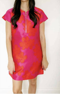 Jade - Zipper Brocade Dress