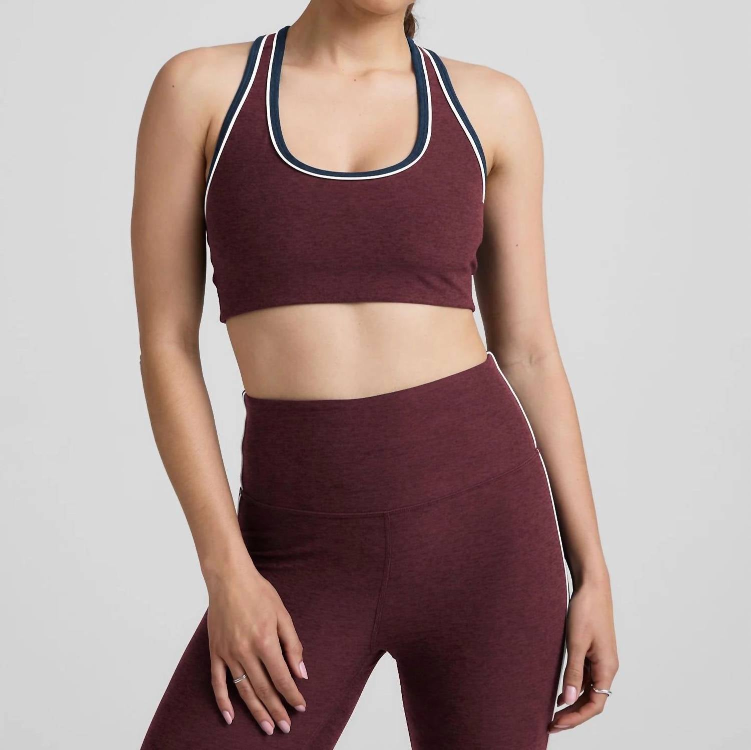 BEYOND YOGA Women's Spacedye Ready Bra in midnight burgundy heather - women's intimate