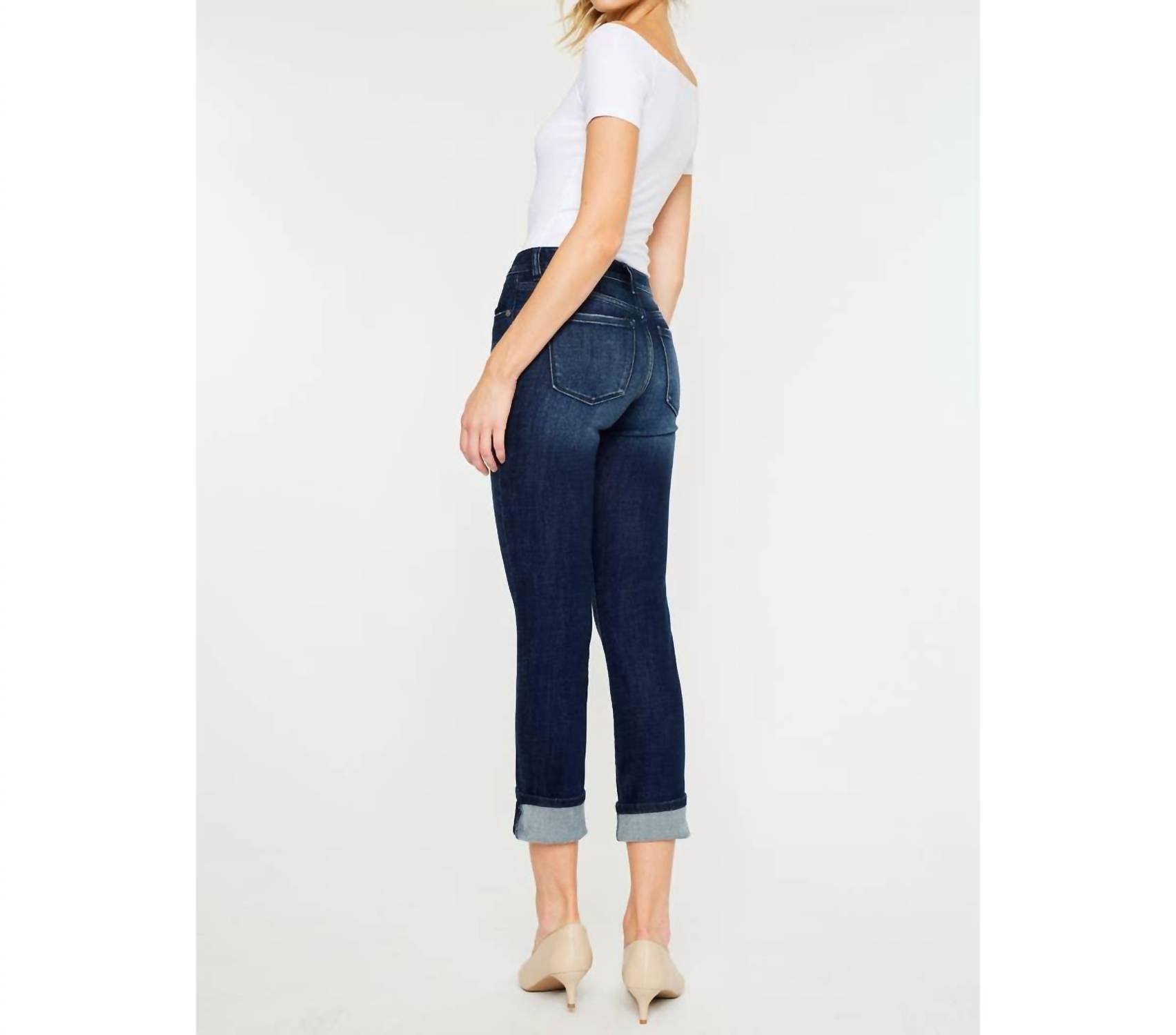 Kancan - Skinny Leg Cuffed Jeans