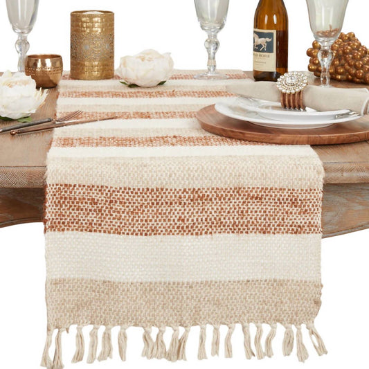 Saro - Striped Table Runner