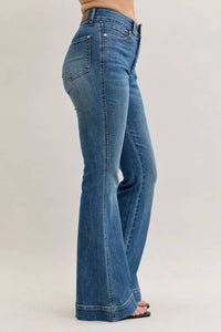 Judy Blue - High Waist Flare Tummy Control Double Button Jeans