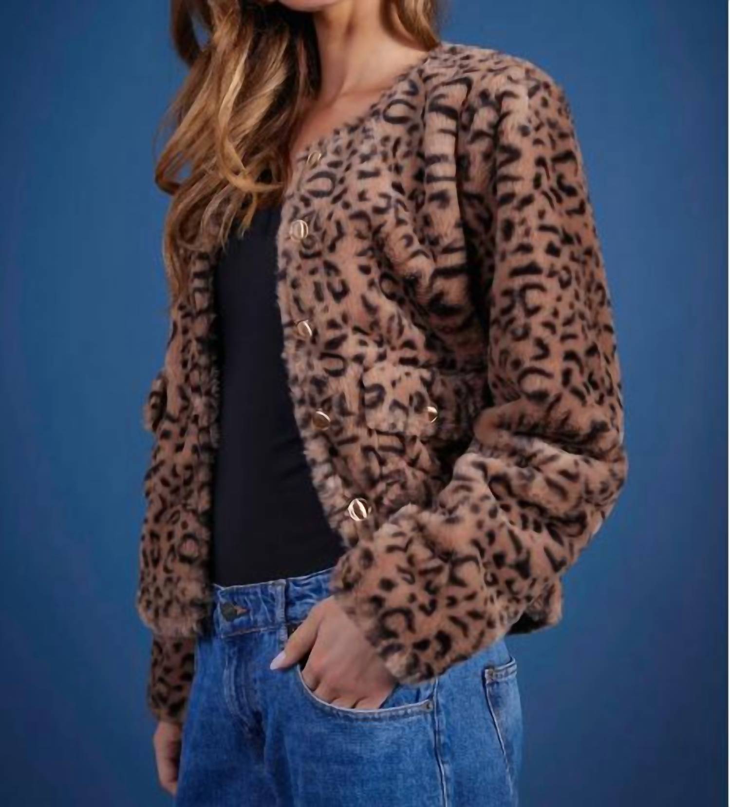 Bishop + Young - Leopard Faux Fur Jacket