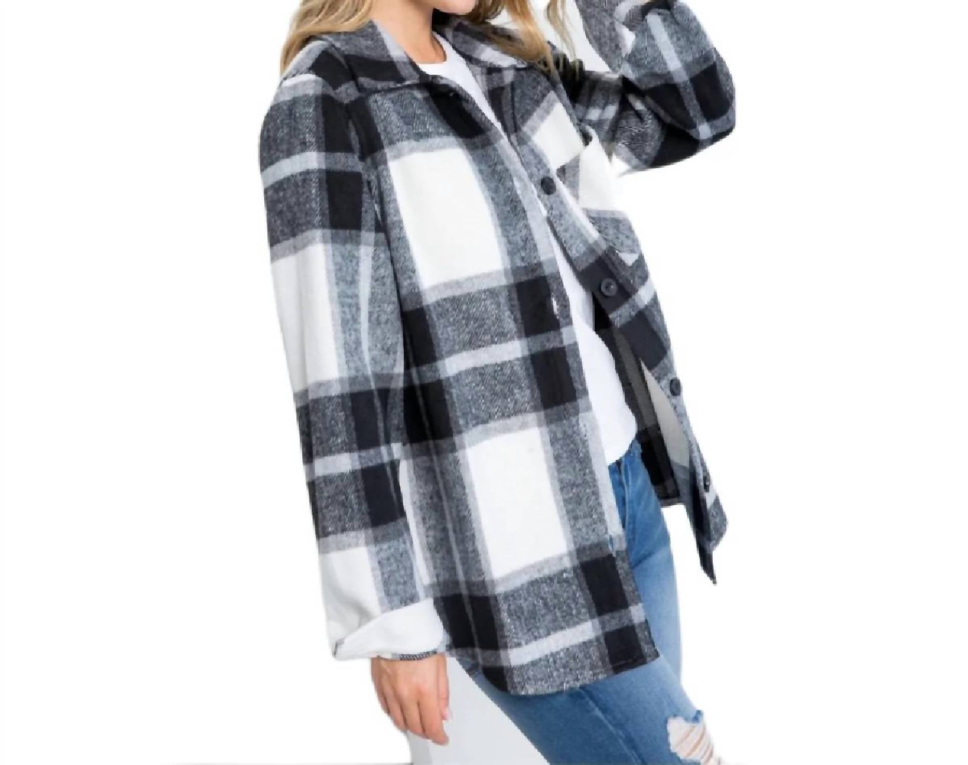 Control Apparel - Plaid Boyfriend Flannel Shirt - Plus