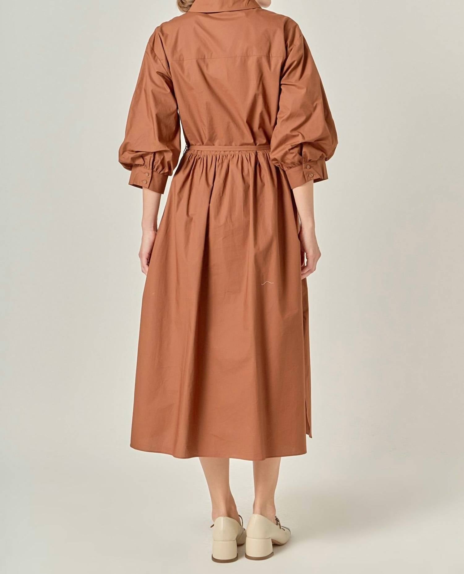 English Factory - Flared Shirt Midi Dress