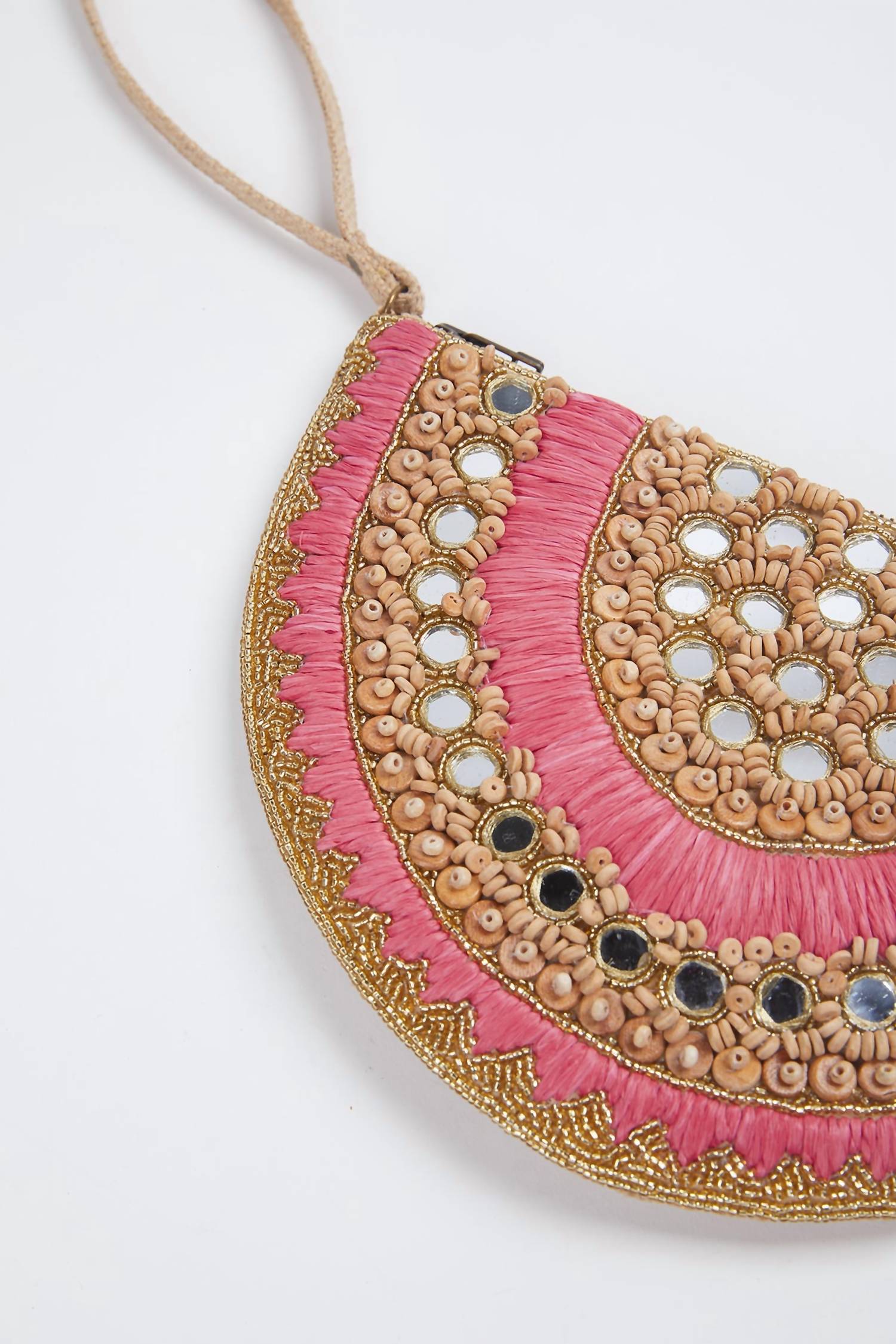 SANDIA RAFFIA CLUTCH WRISTLET BAG
