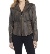 Cripple Creek - Women's Nappa Lambskin Fringe Jacket