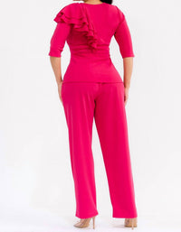 Karen T Design Pull-on Wide Leg Pants in pink - women's pants - view 6