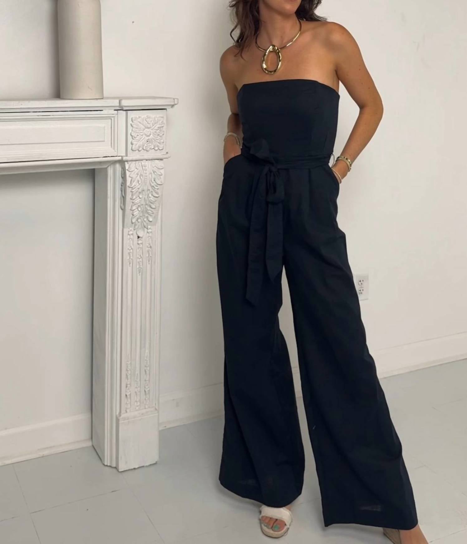 Dress Forum - Strapless Wide Leg Jumpsuit