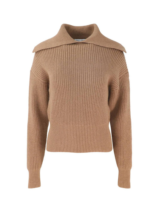 Autumn Cashmere - Women's Long Sleeve Shaker With Collar Sweater