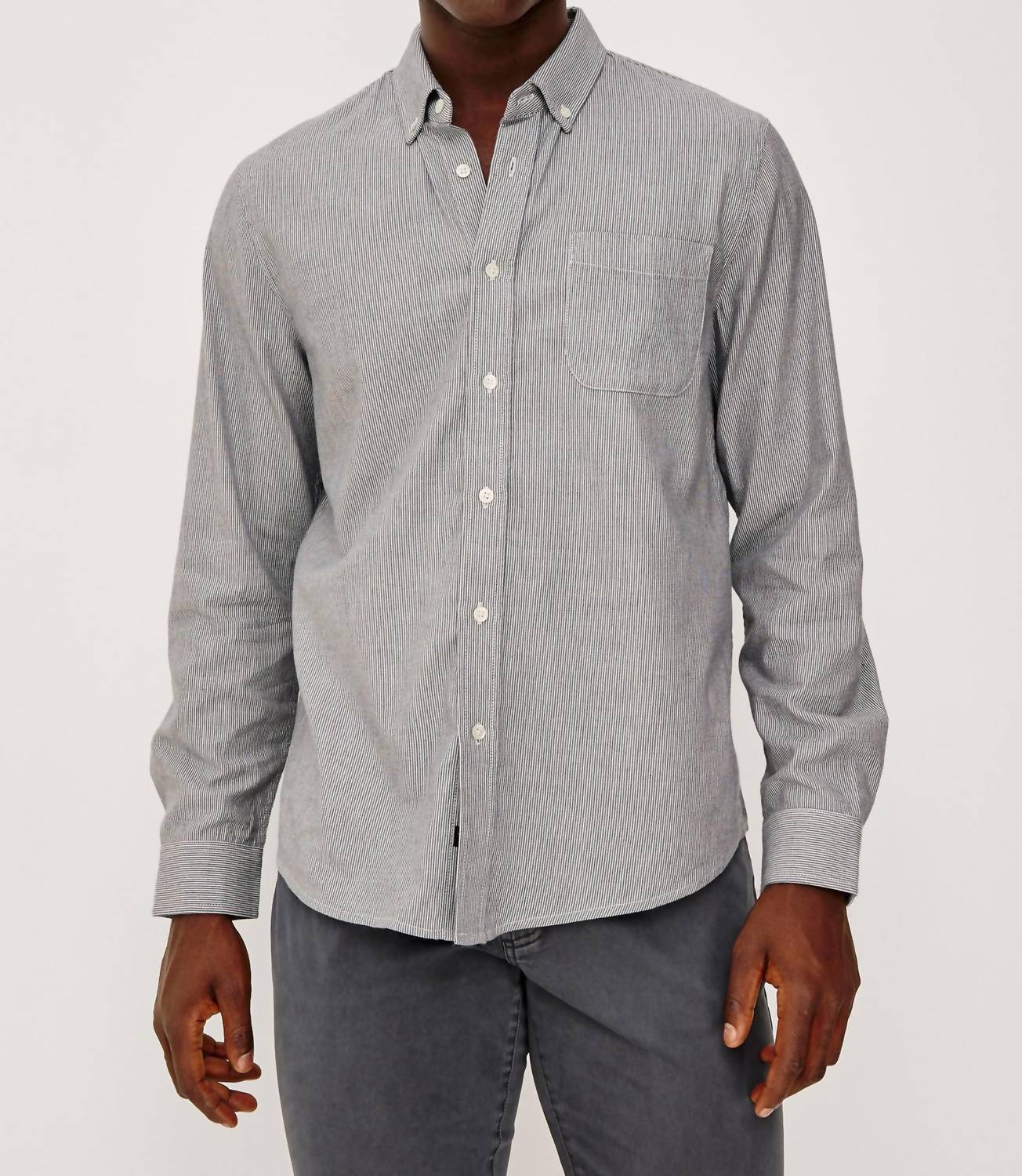 Rails Vance Long Sleeve Button Down Shirt in navy rope stripe - men's shirt - view 4