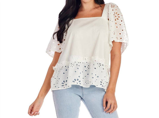 Mudpie - Kieran Eyelet Top