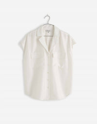 Madewell - Silk Drapey Patch Pocket Sleeveless Shirt