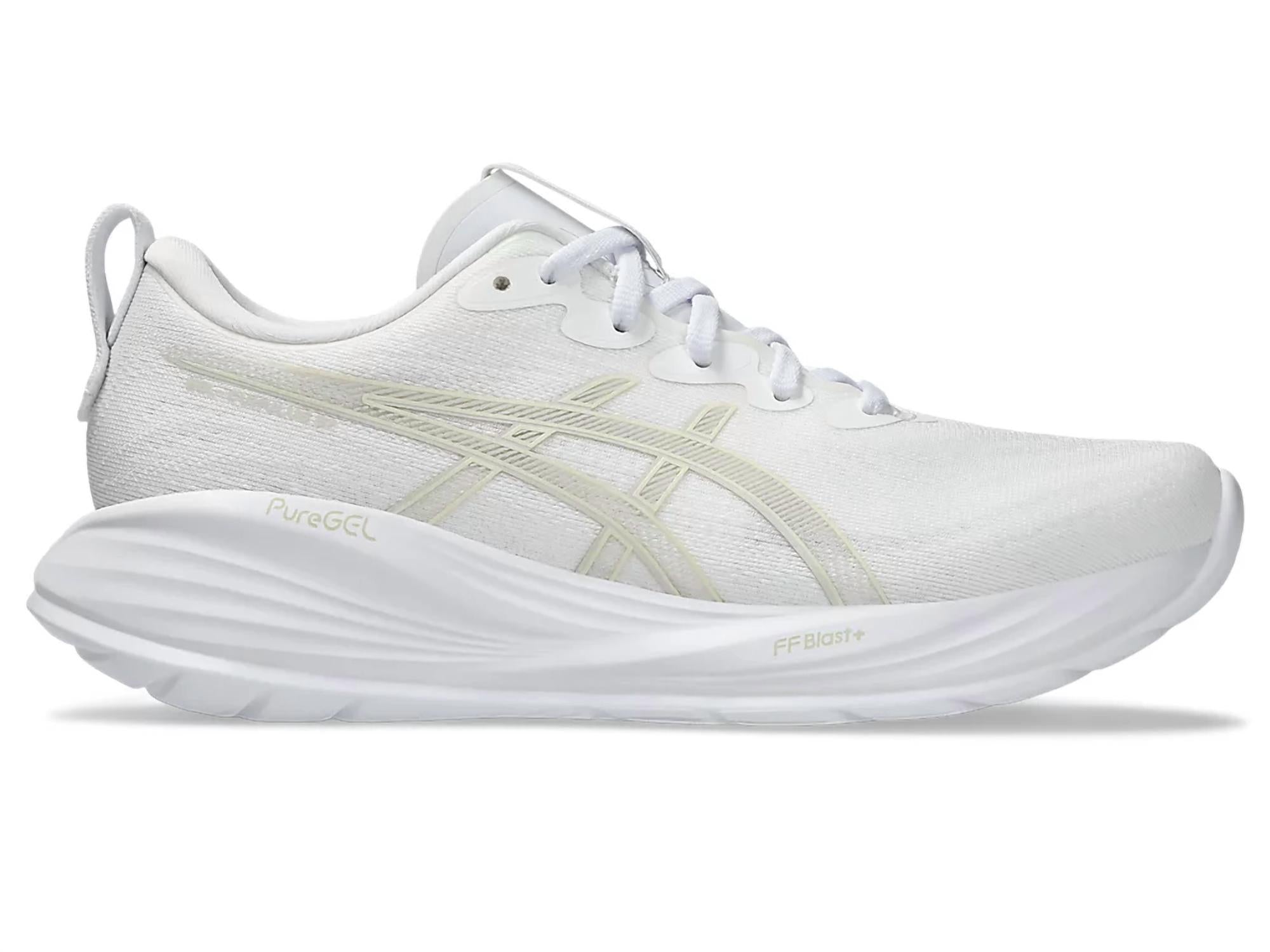 ASICS Women's Gel-cumulus 27 Running Shoes in white lake grey 1 - women's shoe - detail view
