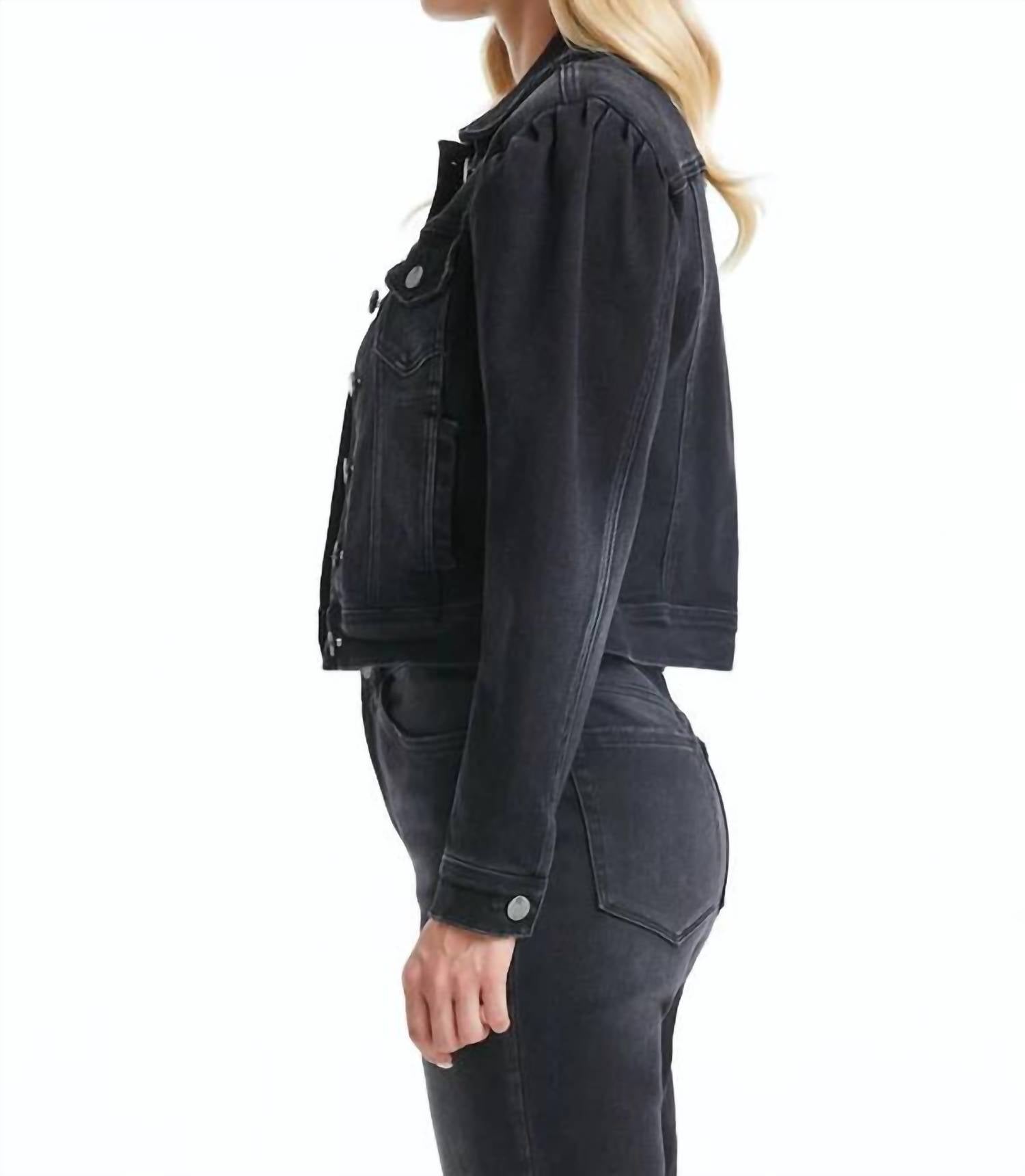 Bayeas - Puff Sleeve Denim Jacket