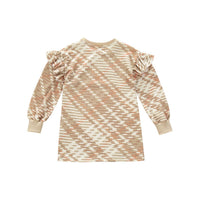 Omamimini - Plaid Ruffle Terry Dress