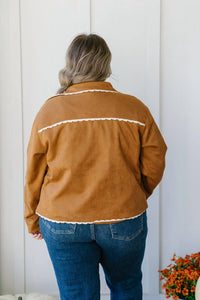 Polagram Meg Suede Jacket in camel - women's jacket - view 6