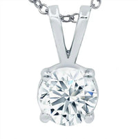 Diana M Jewels - 14kt 0.75 Cts Fine Lab Grown Diamond Solitaire Pendant Necklace