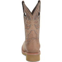 Double-H Boots Men's Steel Toe Roper Western Work Boots in brown - men's boots - alternate view