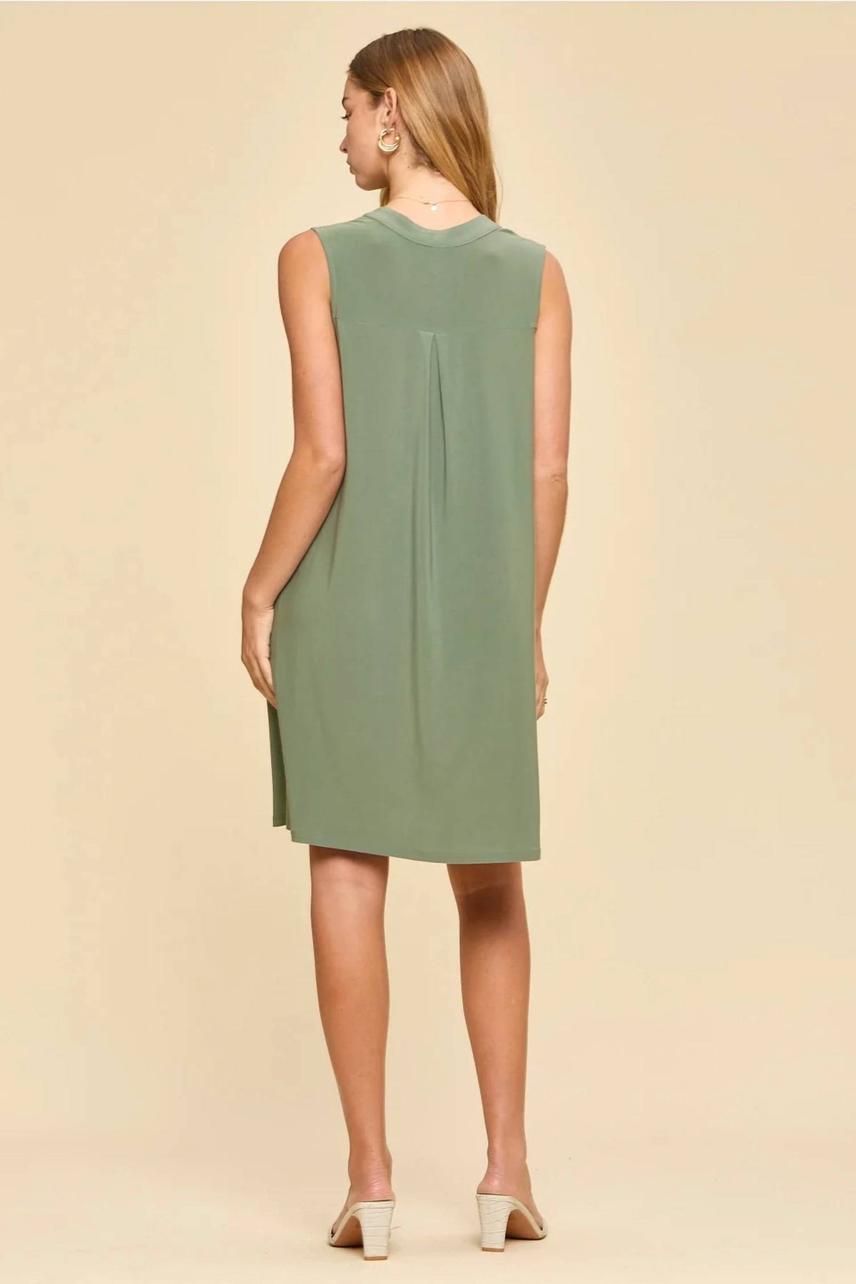 Dear Scarlett - Sleeveless Mandarin Color Lizzy Dress