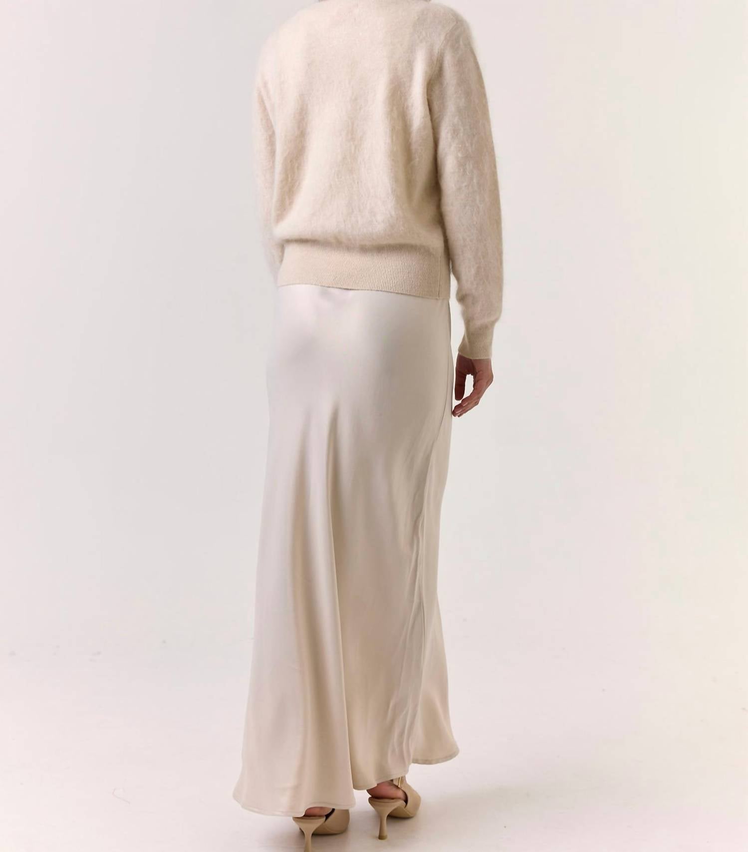Brodie Cashmere Brushed Chelsea Cardigan in porcelain - women's cardigan - view 4