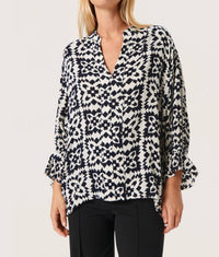 Soaked In Luxury - Zaya V-notch Neck Blouse