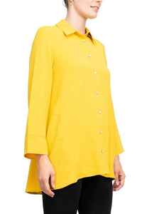 Counterparts - Women's Collared Sleeve Solid Button Down Shirt