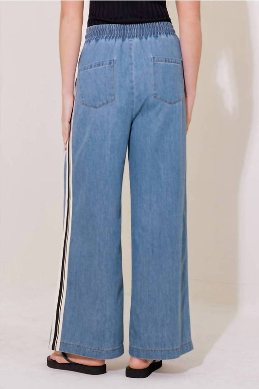Jodifl - Pull On Side Stripe Denim Pants