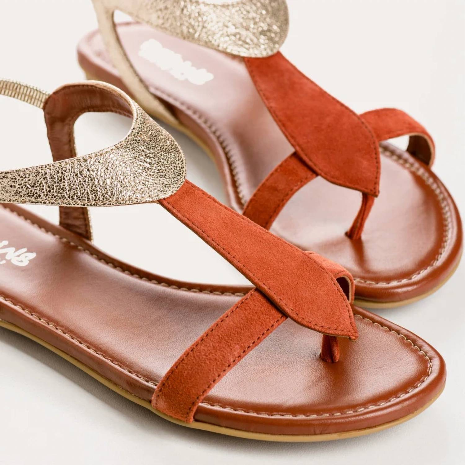 Reqins - Women's Bernie Velvet Leather Sandals