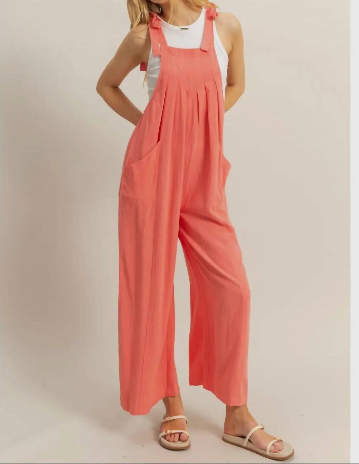 Hyfve - Self-Tie Shoulder Straps Jumpsuit