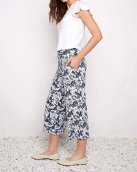 Up! - Textured Wide Leg Cropped Pant