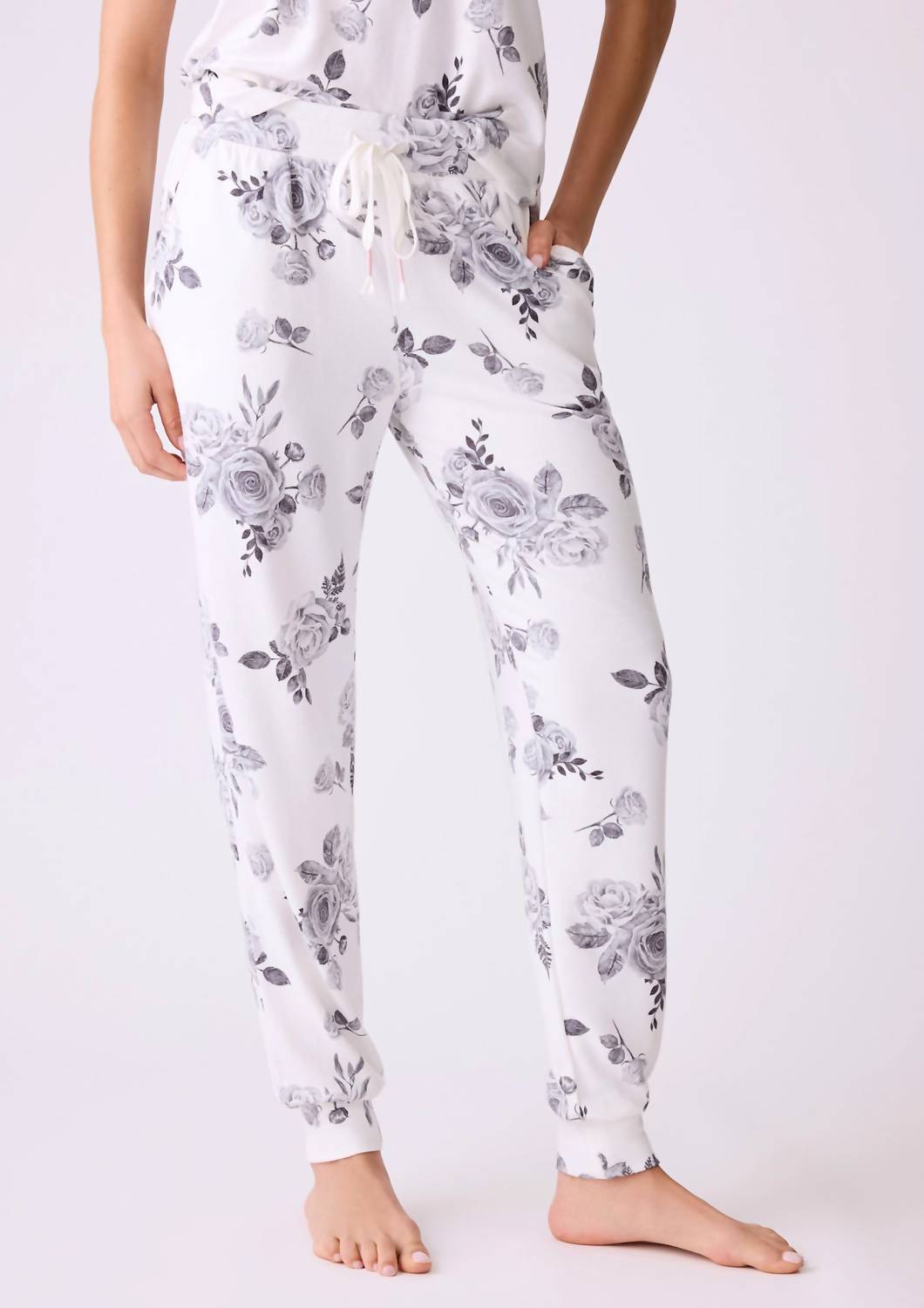 PJ Salvage Feeling Love Banded Sleep Pant in ivory - women's pants