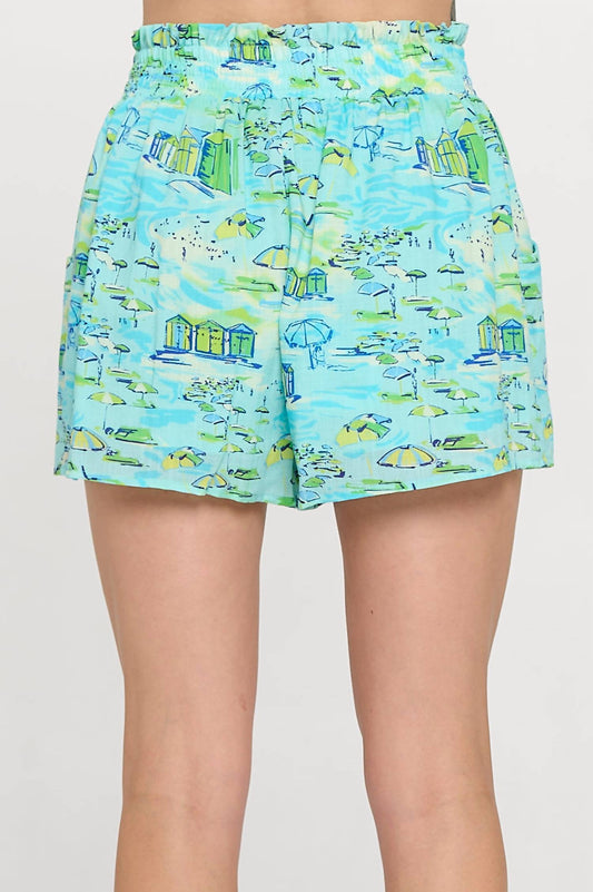 Meet Me In Santorini - Azure Shoreline Shorts
