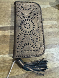 Cleobella Women's Mexicana Zip Wallet in antique brass - women's bag