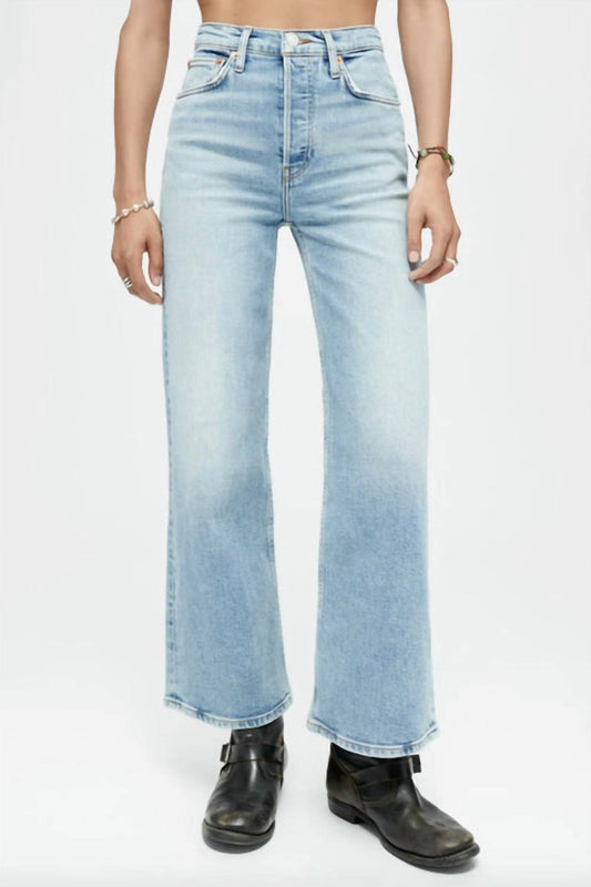 Re/Done - High Rise Wide Leg Crop Jean