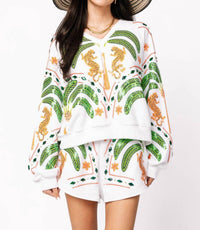 Queen Of Sparkles - Palm Tree & Jaguar Short