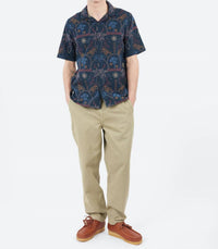 Wax London Didcot Short Sleeve Shirt in navy - men's t-shirt