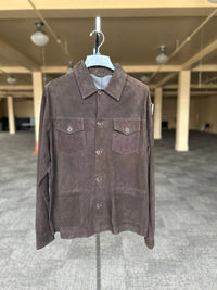 Max Davoli - Men's Unlined Suede Overshirt