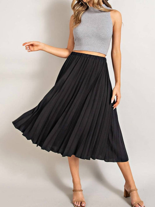 Ee:Some - Pleated Midi Skirt