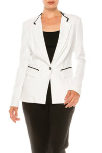 Peter Nygard - Long Sleeve Button Front Blazer