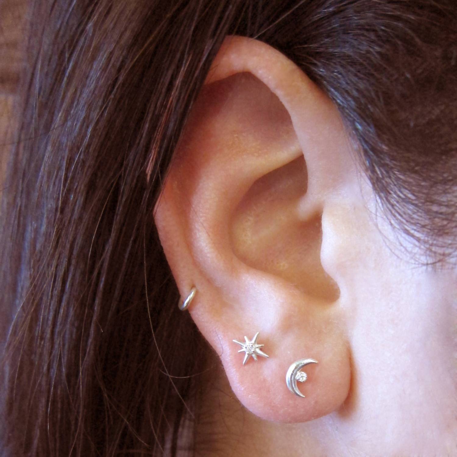 Jessica Elliot - Women's Tiny North Star Studs with CZ