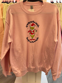 Gildan - Women's Grinchy On The Inside Crewneck Sweatshirt