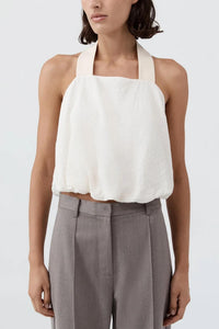 St. Agni - Cloud Twist Halter Top