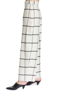 Corey Lynn Calter - Antonella Check-print High Rise Pant