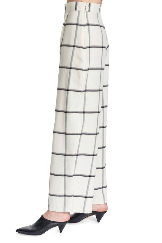 Corey Lynn Calter - Antonella Check-print High Rise Pant