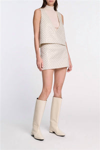 DOROTHEE SCHUMACHER Sparkling Statement Mini Skirt in pearl - women's skirt - detail view